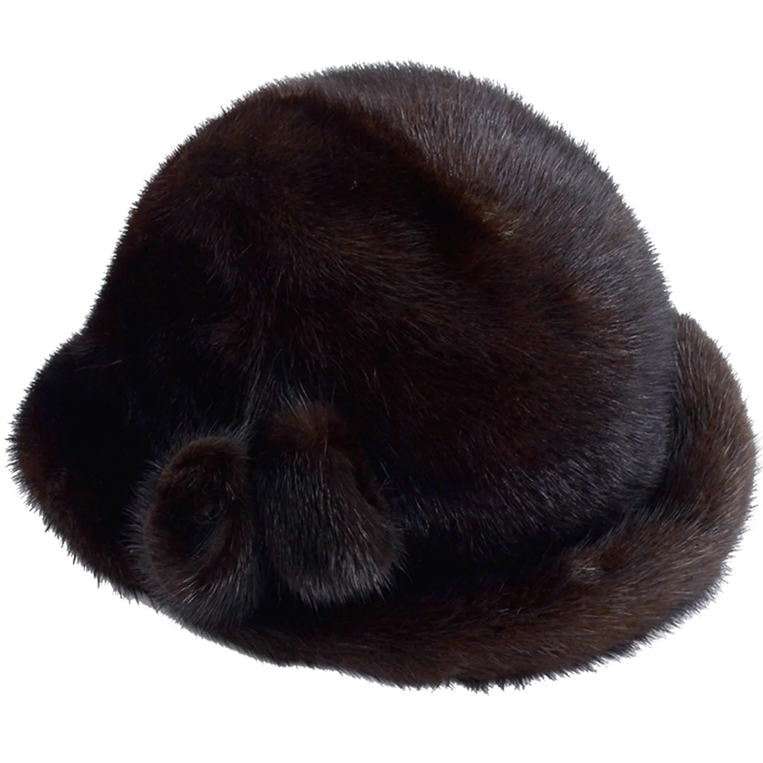 1970s Andre Canada Vintage Mink Hat with Fur Pom Poms