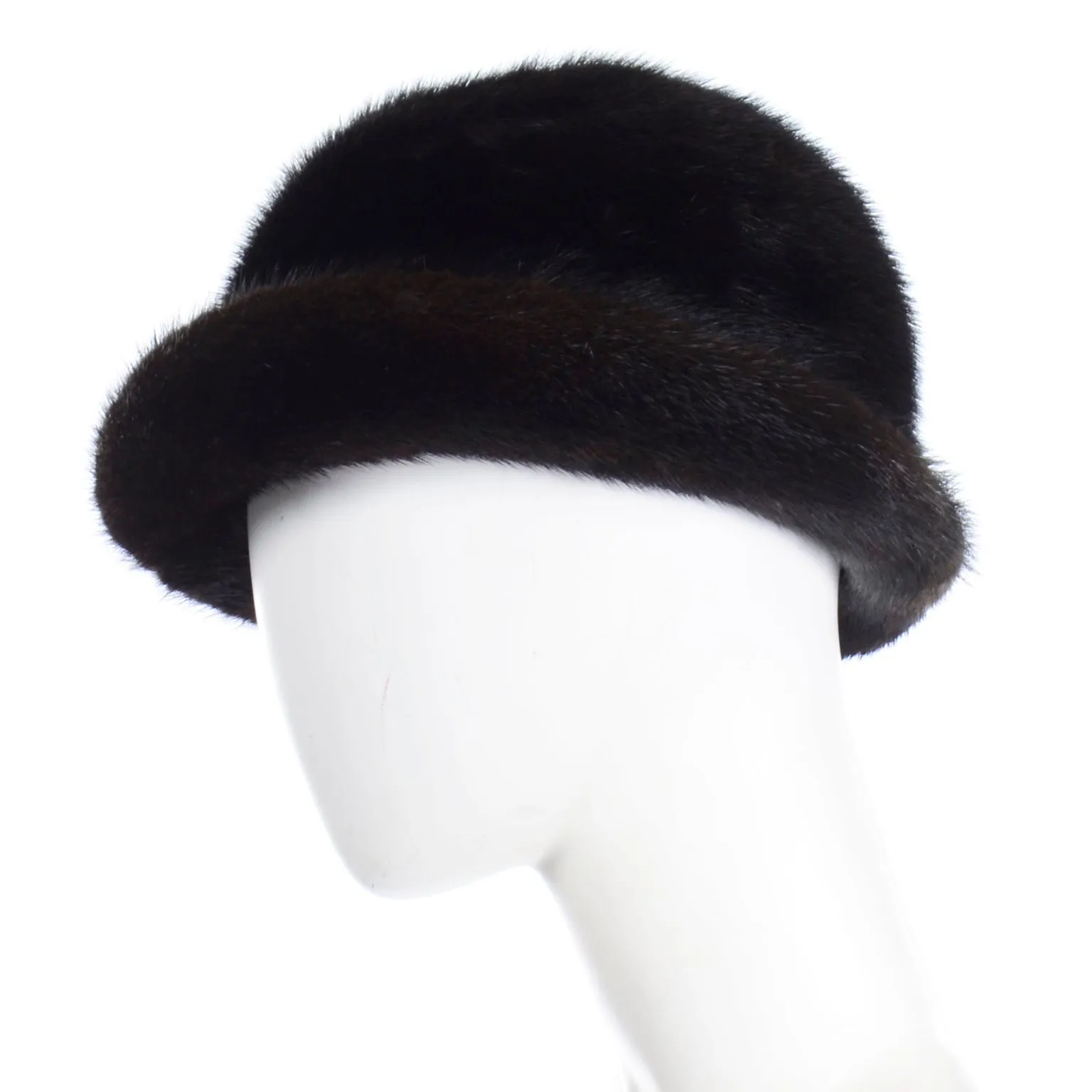 1970s Andre Canada Vintage Mink Hat with Fur Pom Poms