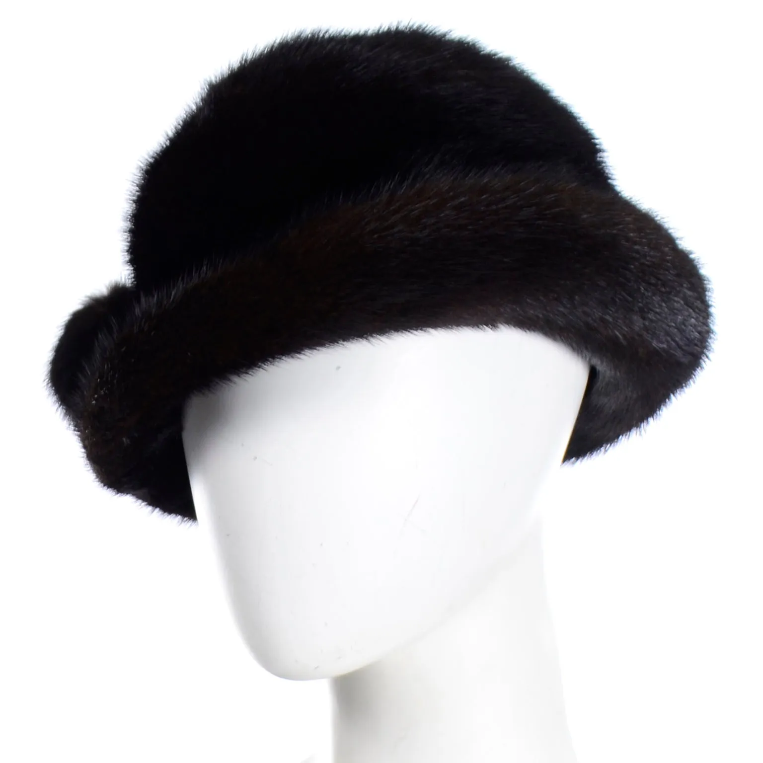 1970s Andre Canada Vintage Mink Hat with Fur Pom Poms