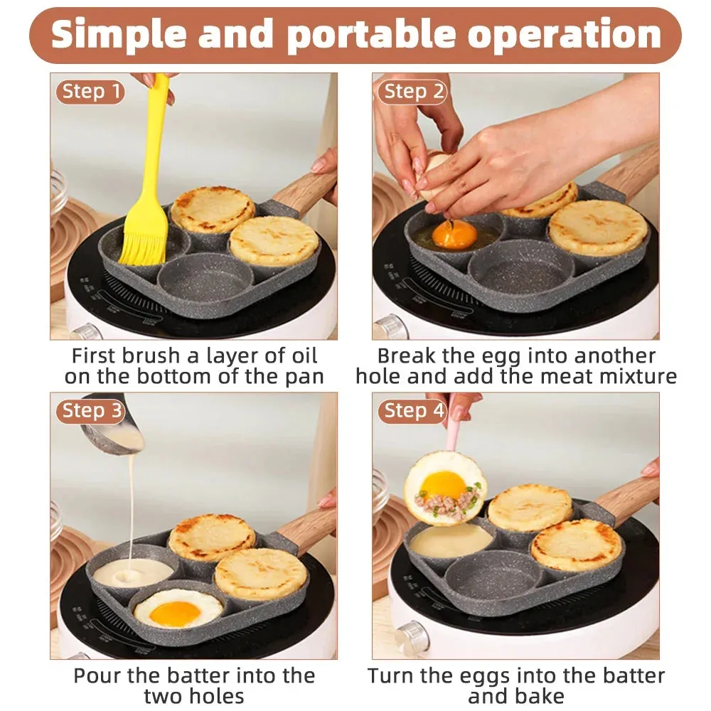 4-hole Non-stick Omelet Pan