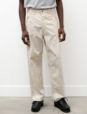 60s Painter Pants with Paint Ecru