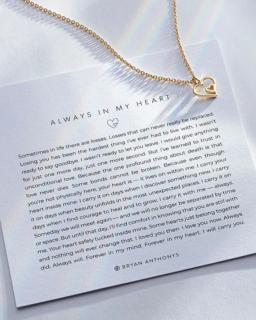 Always In My Heart Necklace Gold