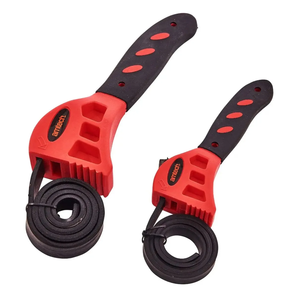 Amtech 2 Piece Strap Wrench Set Adjustable Non Slip 10cm 15cm