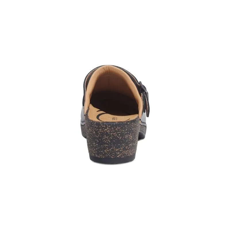 Beckie Cork Clog - Black Leather