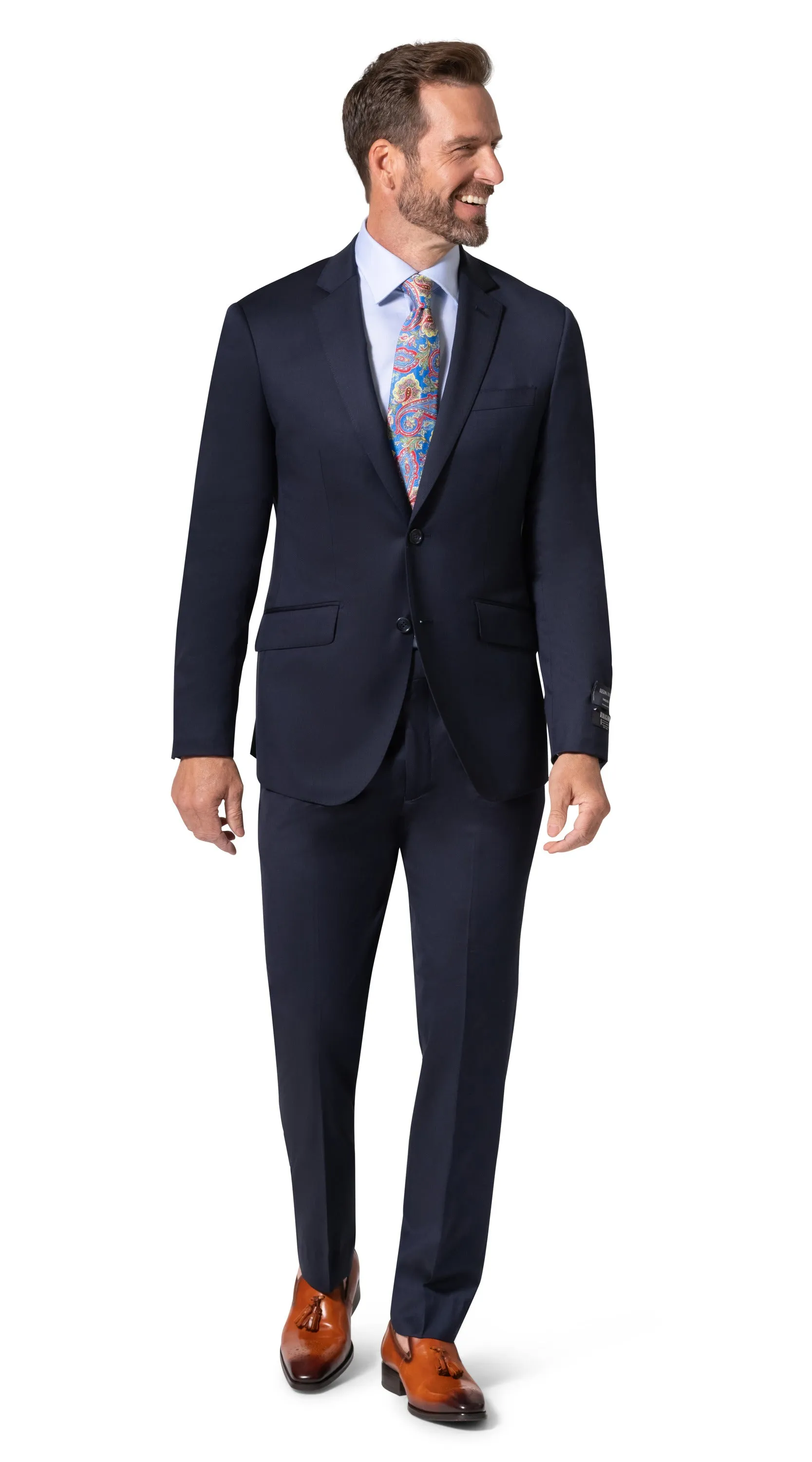 Berragamo - Reda | Modern Fit 2-Piece Solid Suit - Navy