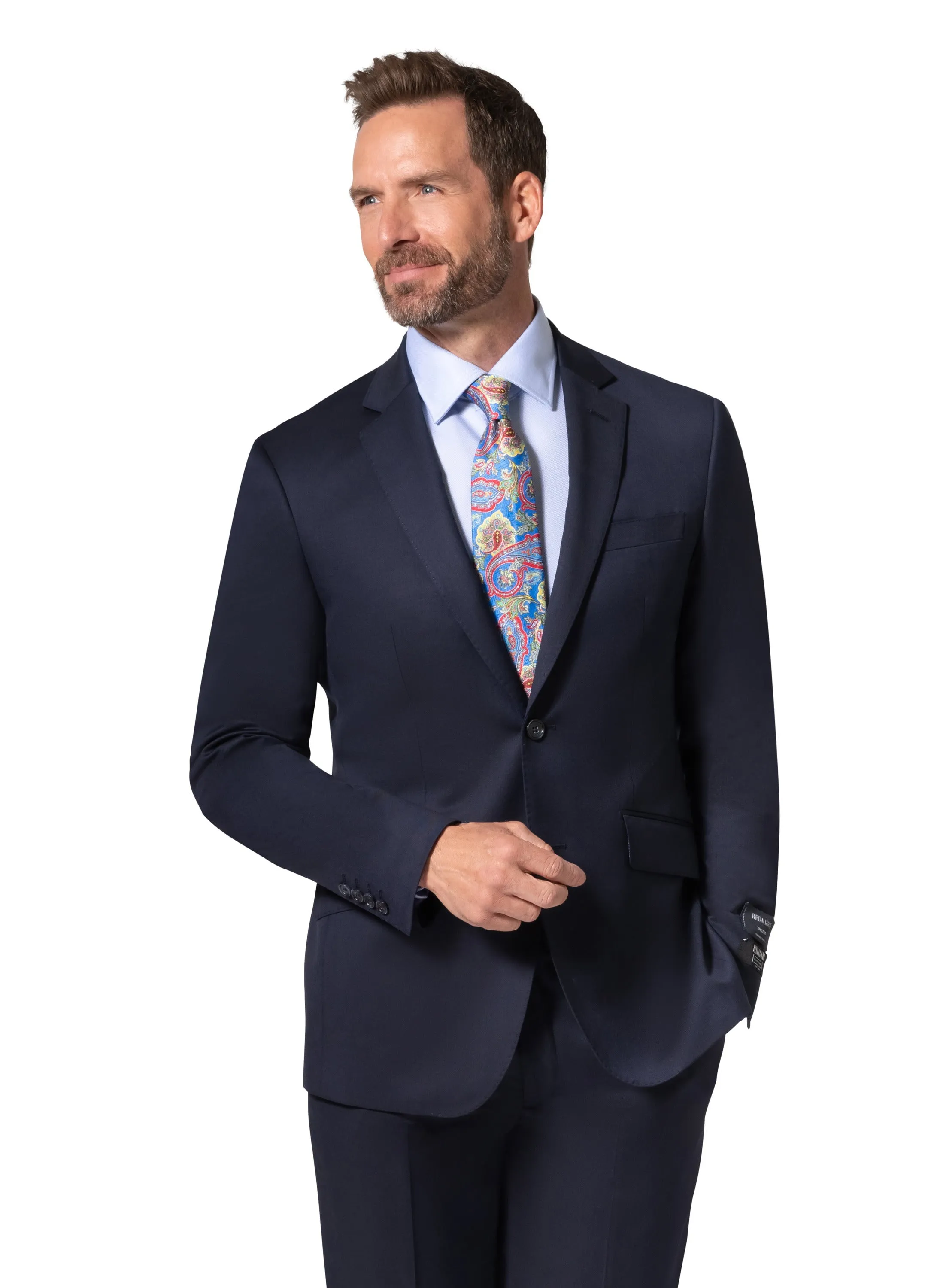 Berragamo - Reda | Slim Fit 2-Piece Solid Suit - Navy