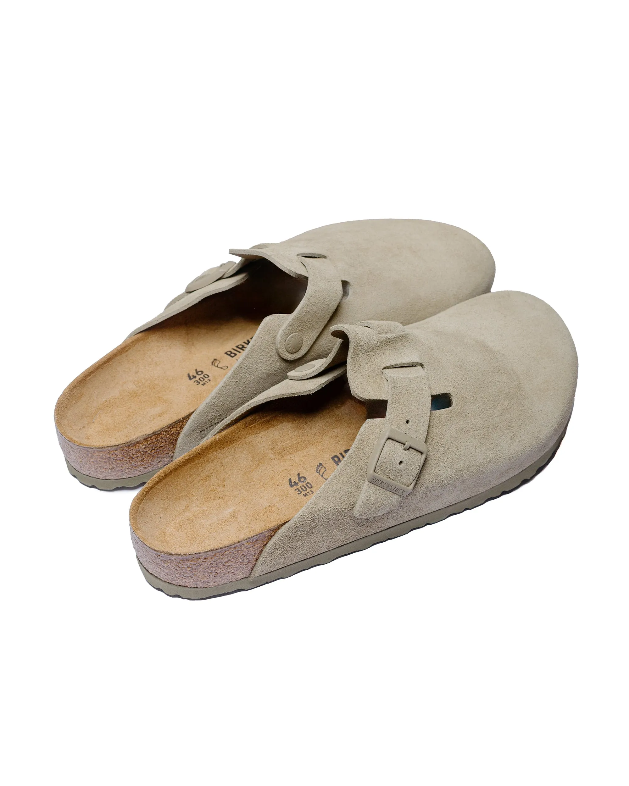 Birkenstock Boston Faded Khaki Suede