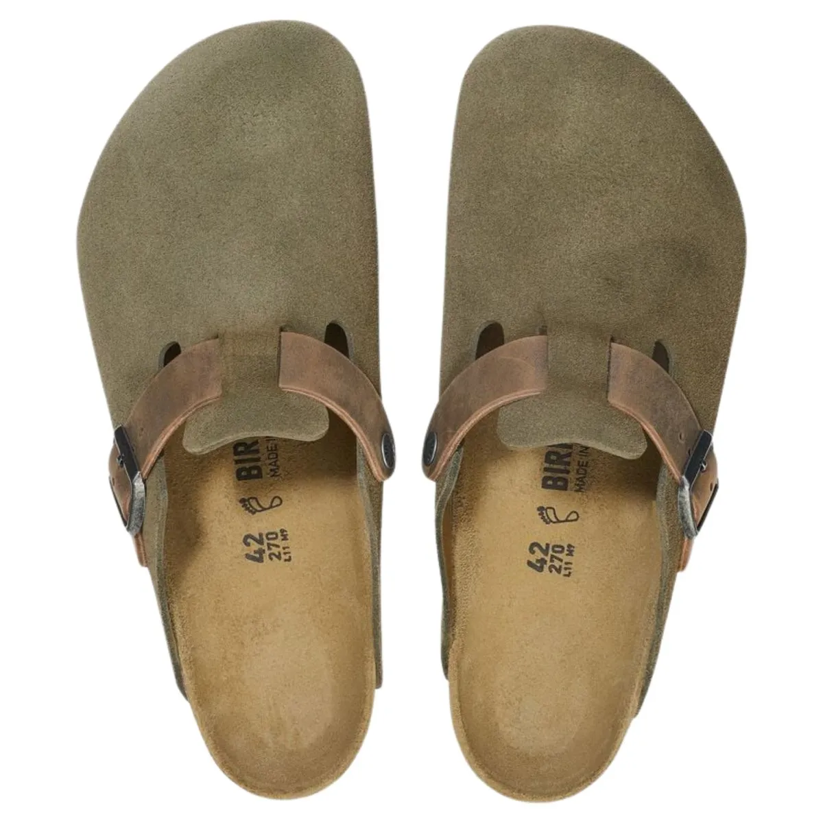 Birkenstock Men's Boston Thyme Suede/Oiled Leather