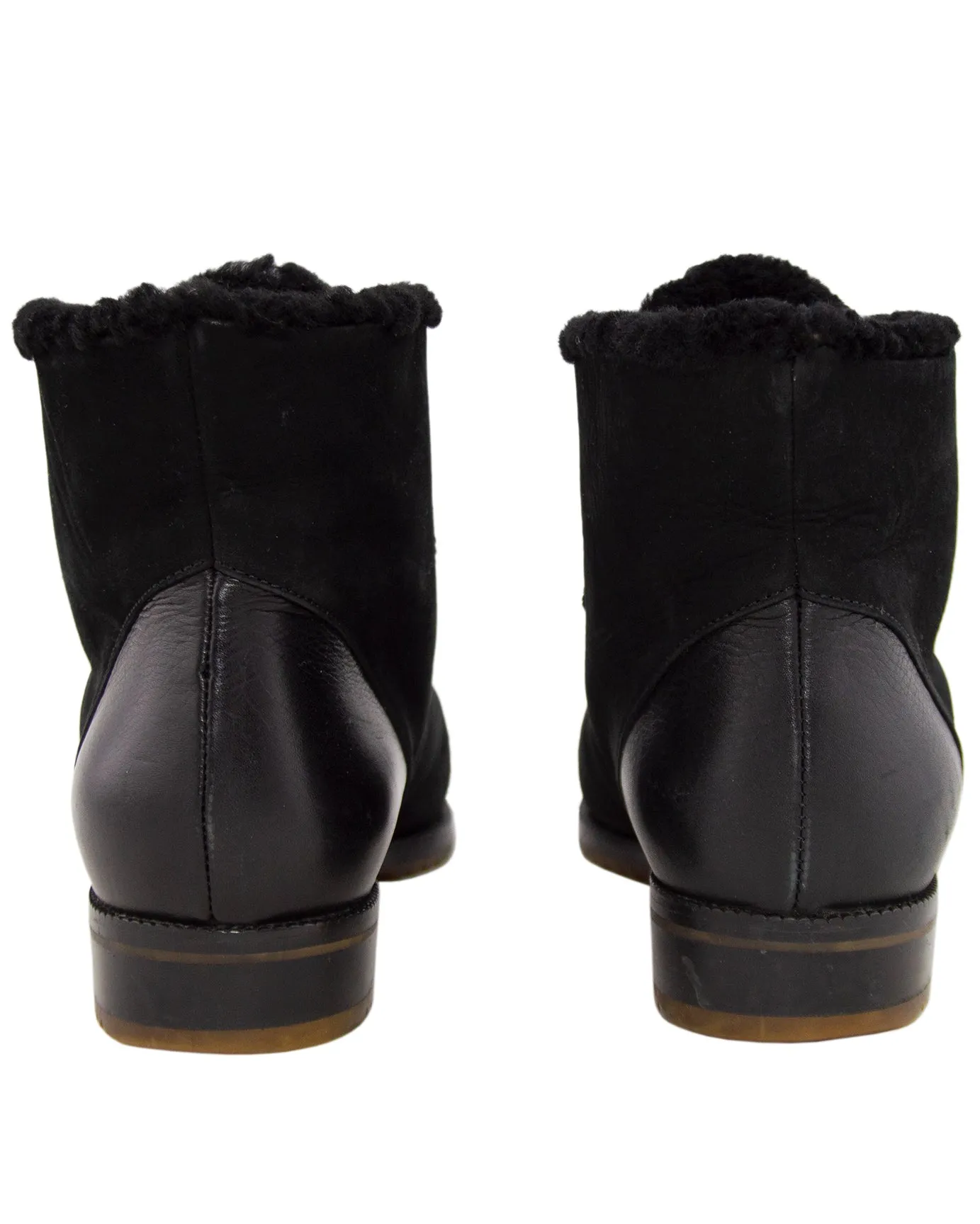 Black Shearling Boots