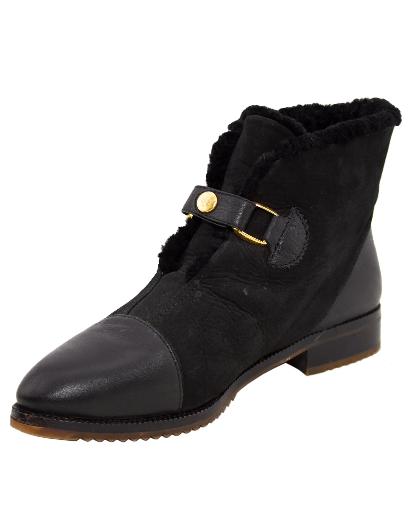 Black Shearling Boots