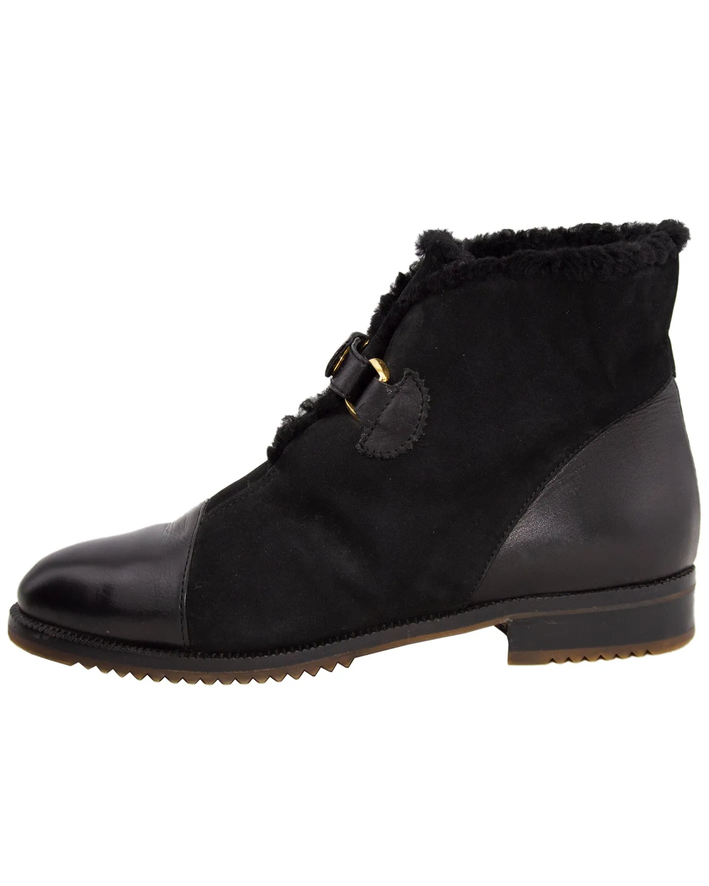 Black Shearling Boots