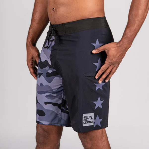 Board Shorts | 5 STAR | Grey Camo