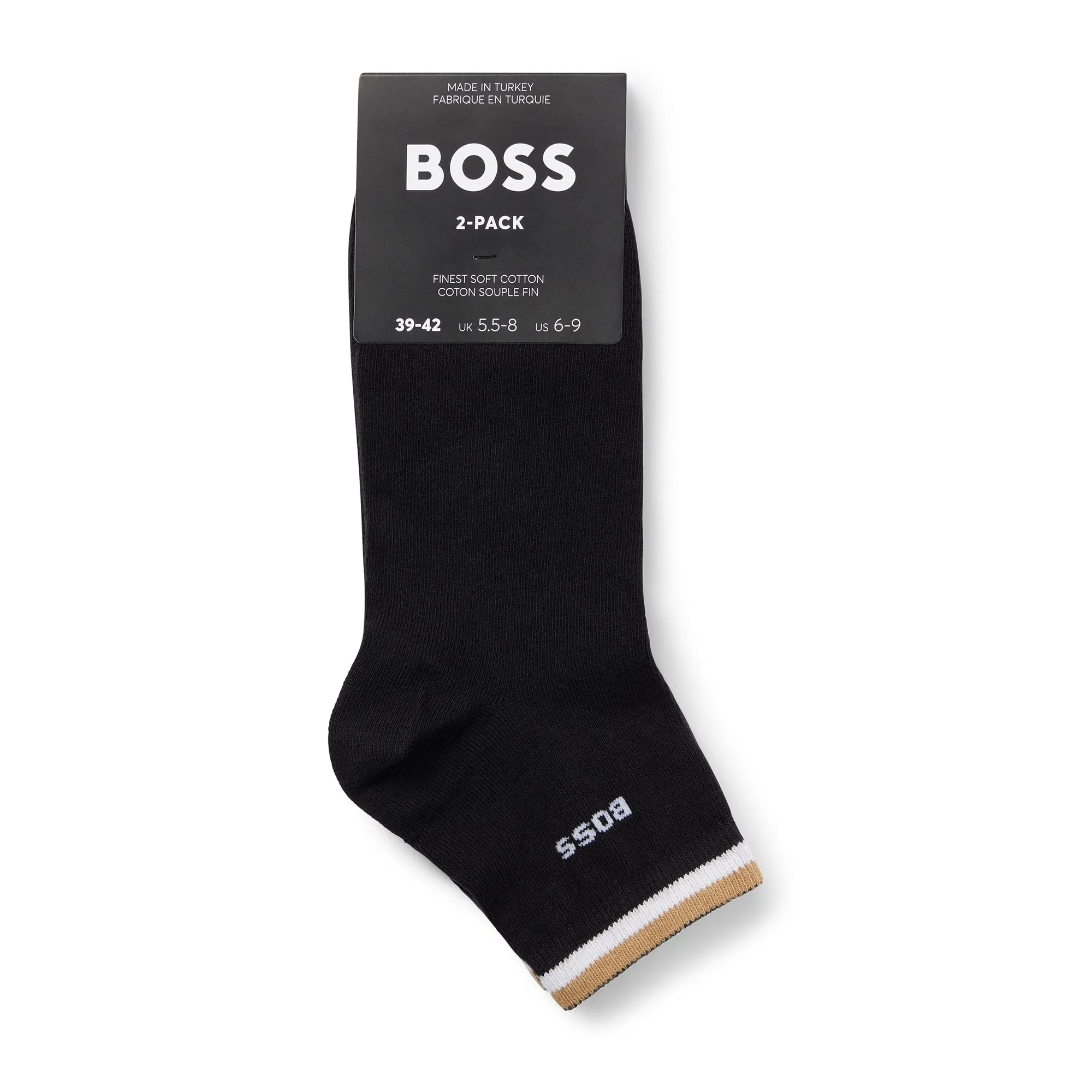 BOSS 2 Pair Signature Stripe Ankle Socks