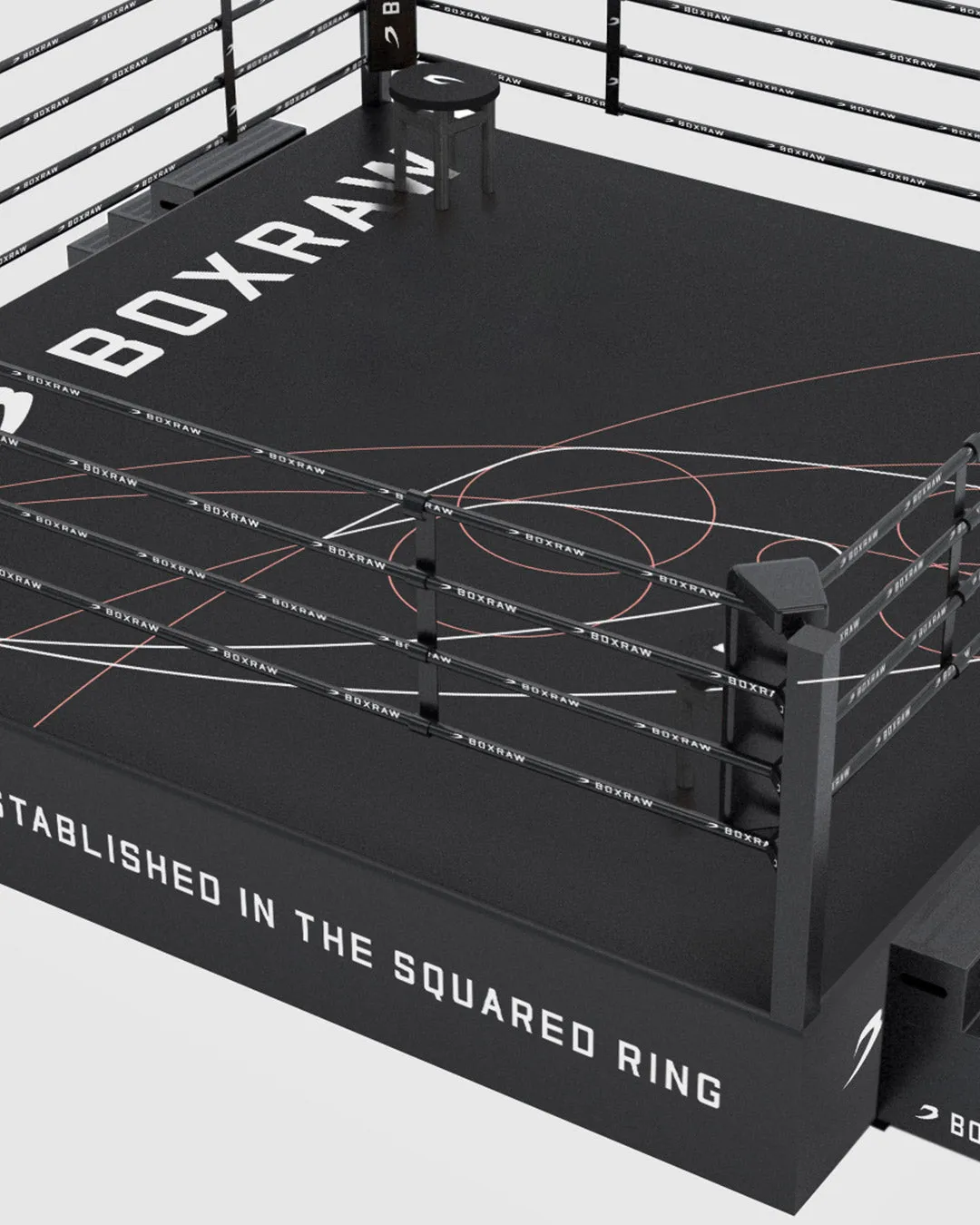 BOXRAW 36" Pro Training Boxing Ring - Black/Golden Ratio