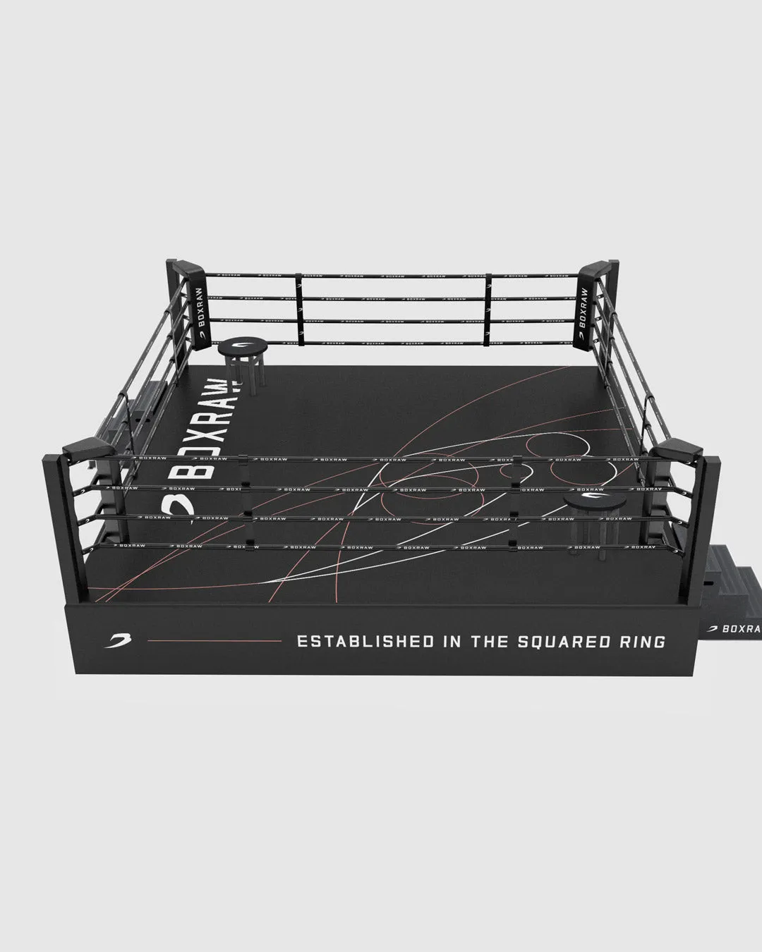 BOXRAW 36" Pro Training Boxing Ring - Black/Golden Ratio