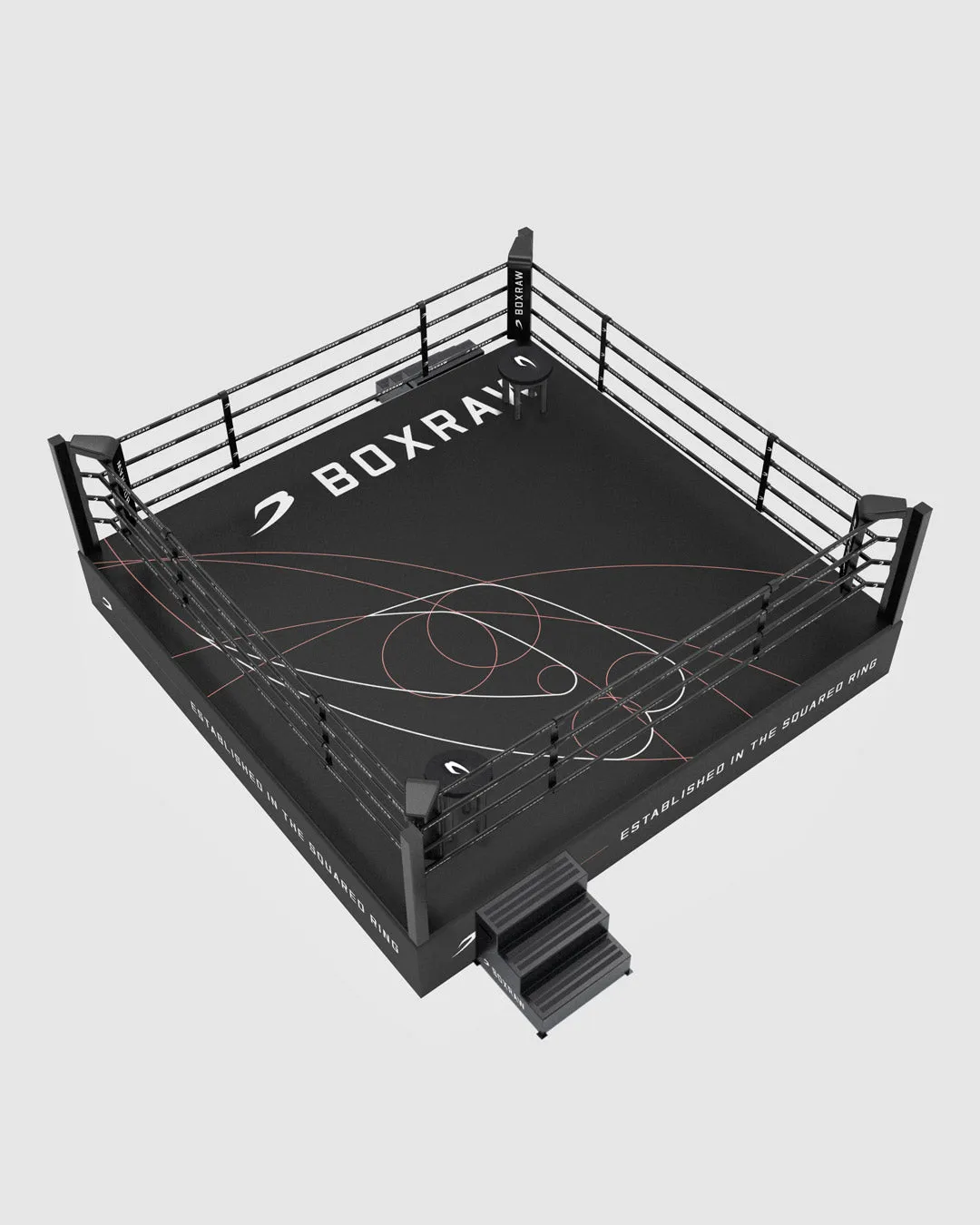 BOXRAW 36" Pro Training Boxing Ring - Black/Golden Ratio