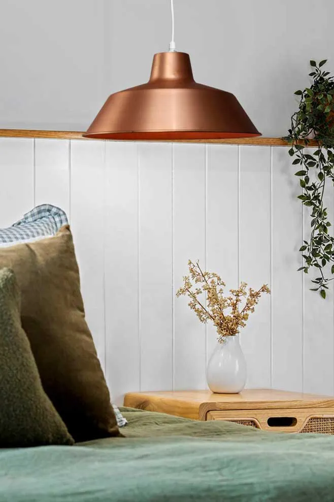 Bright Copper Factory Pendant Light