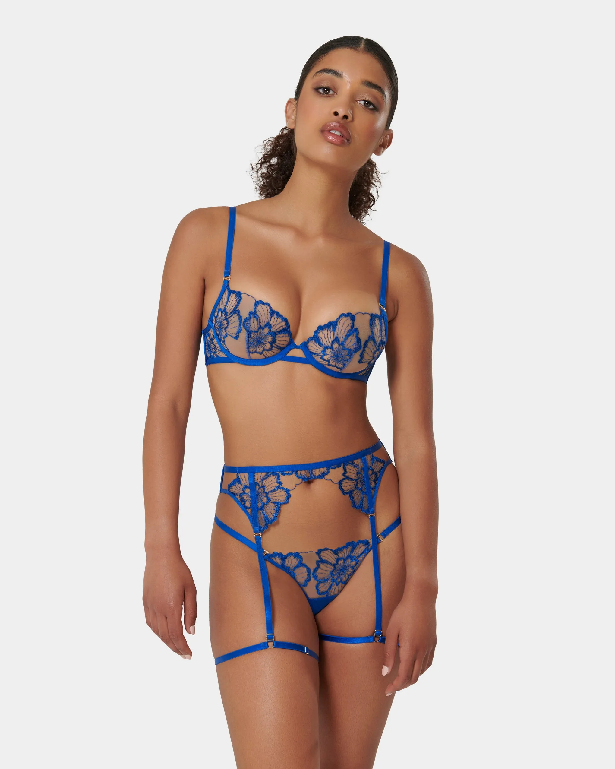 Catalina Thigh Harness Egyptian Blue/Sheer