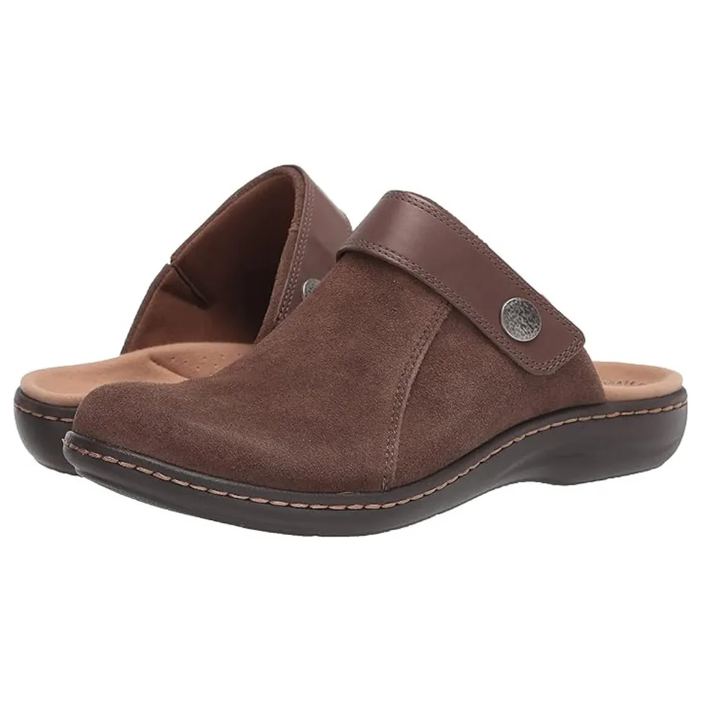 Clarks Laurieann Strap Taupe Suede Clog (Women's)