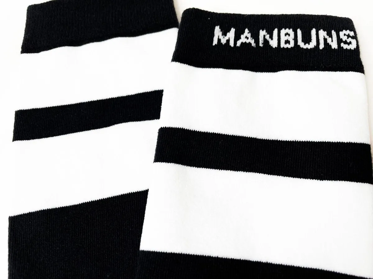 Classic Black and White Stripes Unisex Crew Socks