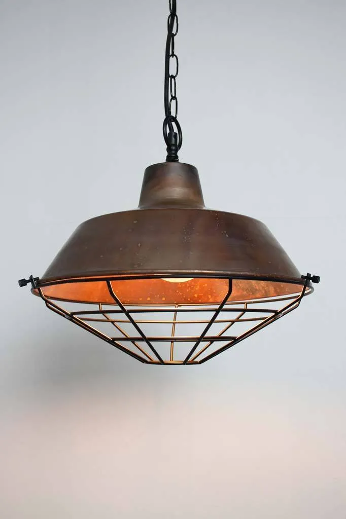 Copper Factory Pendant Light