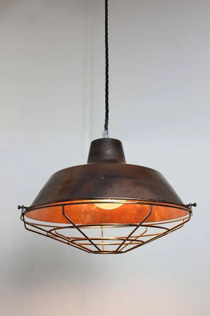 Copper Factory Pendant Light