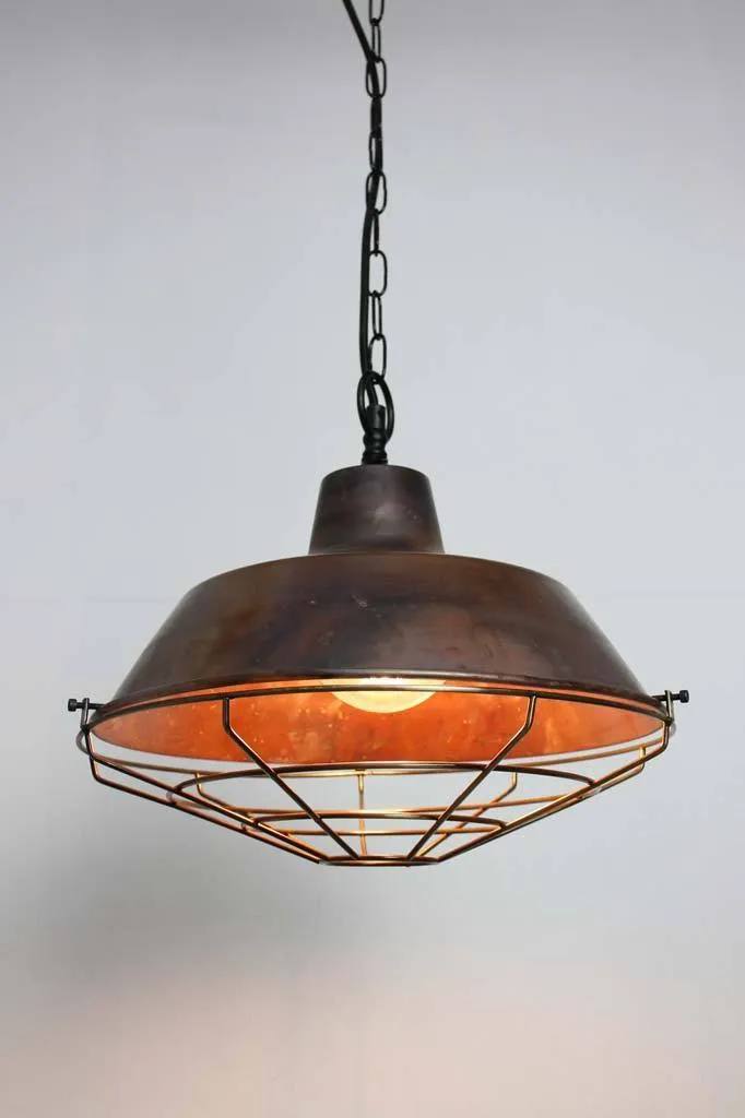 Copper Factory Pendant Light