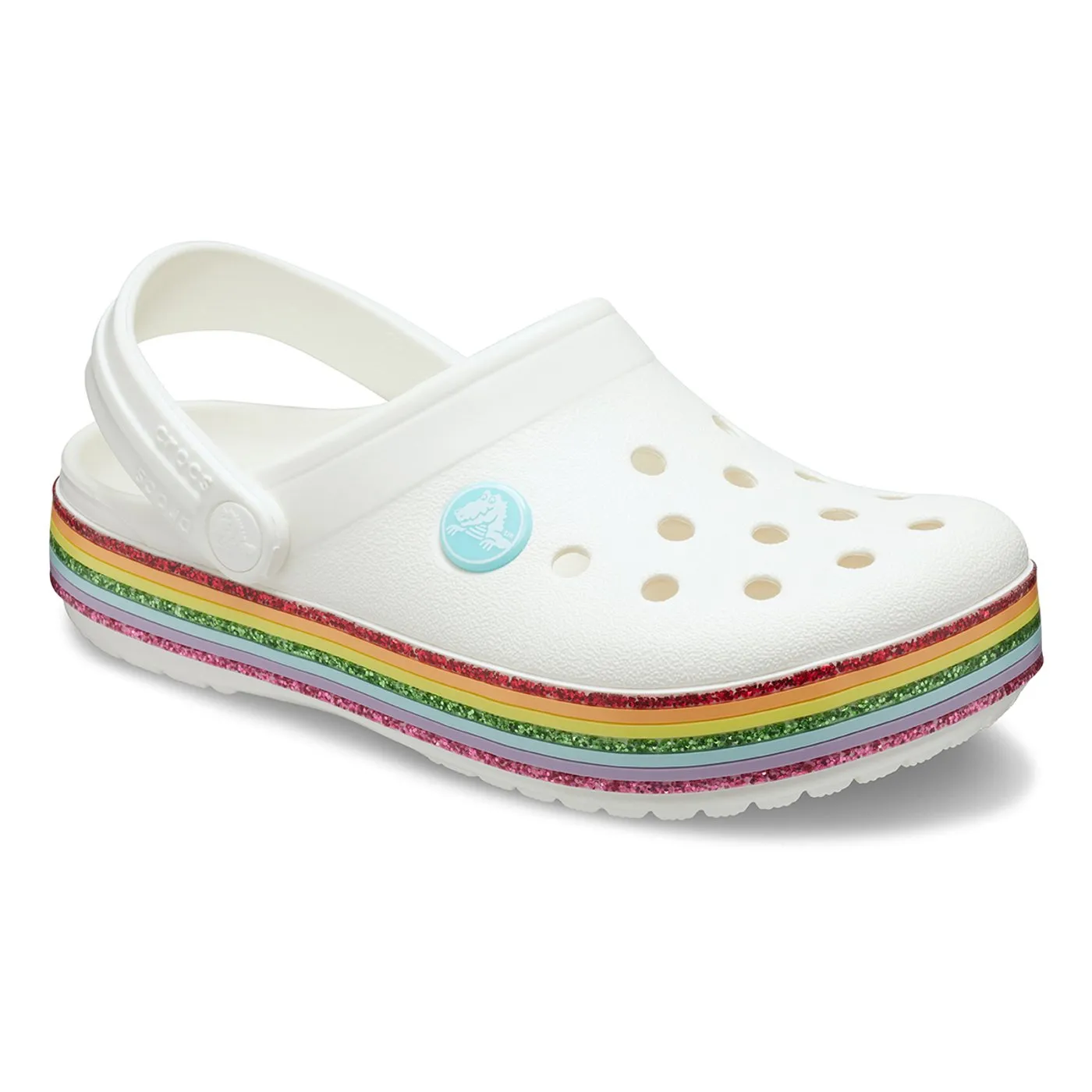 Crocs Kids' Crocband and Rainbow Glitter Clog.