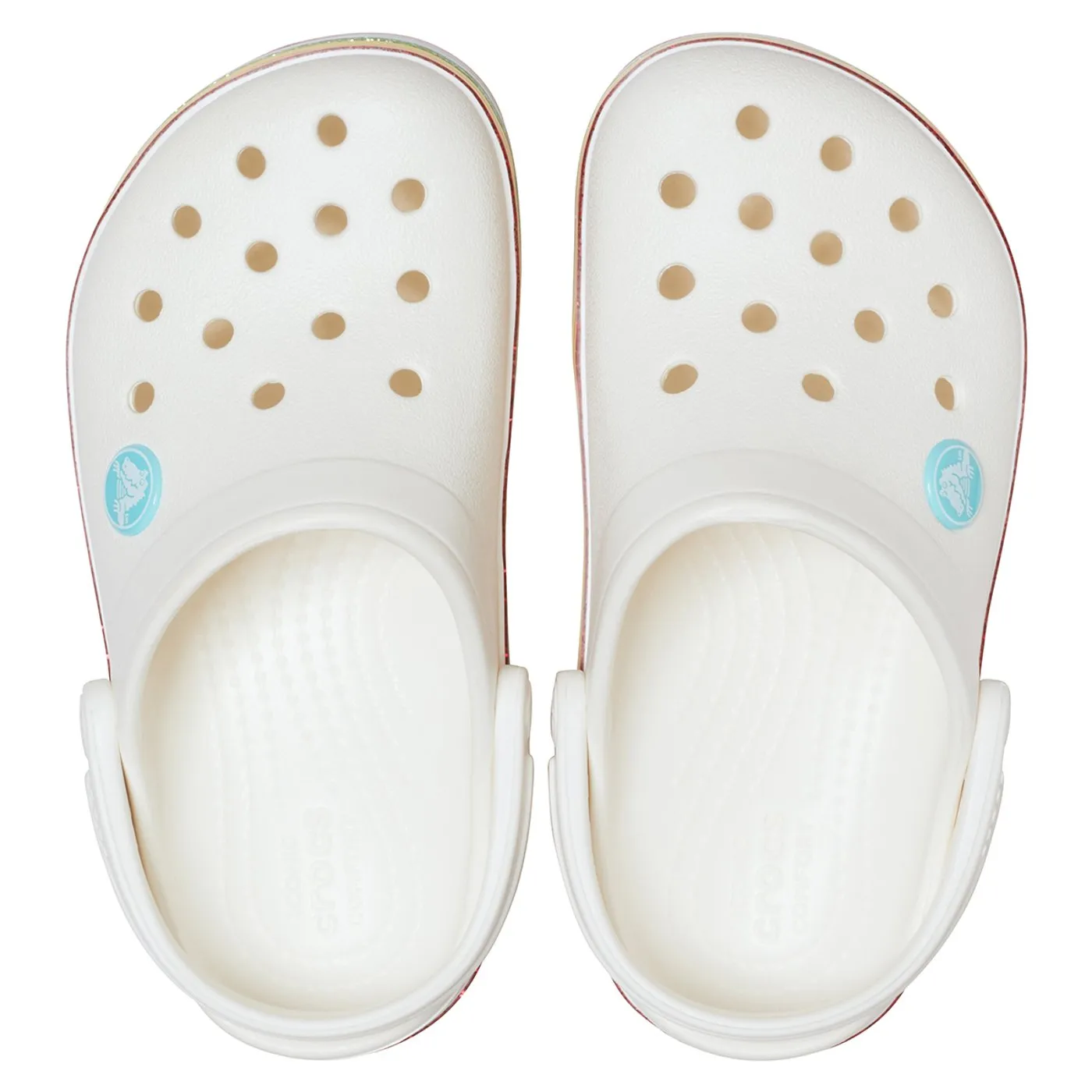 Crocs Kids' Crocband and Rainbow Glitter Clog.