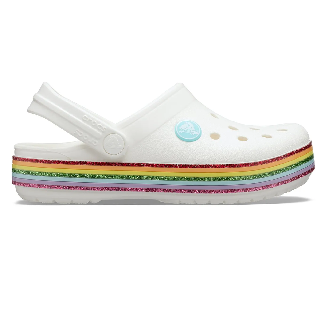 Crocs Kids' Crocband and Rainbow Glitter Clog.