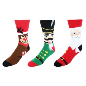 CTM® Men's Christmas Holiday Novelty Sock Set