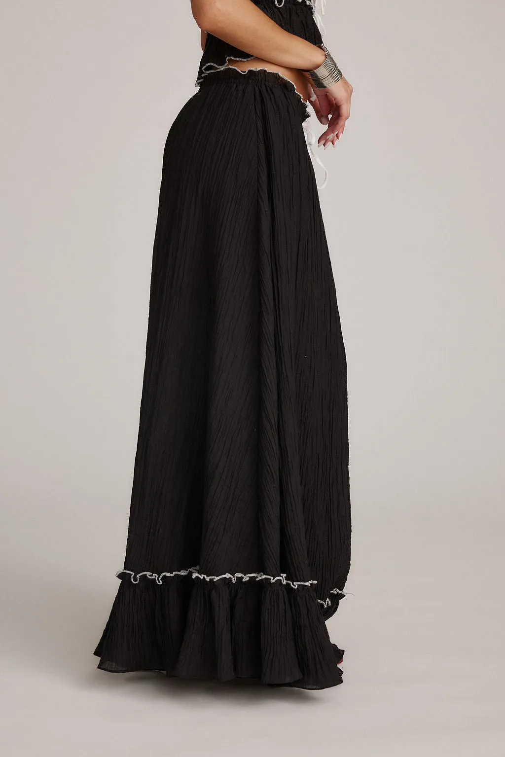 Dahlia Black Maxi Skirt