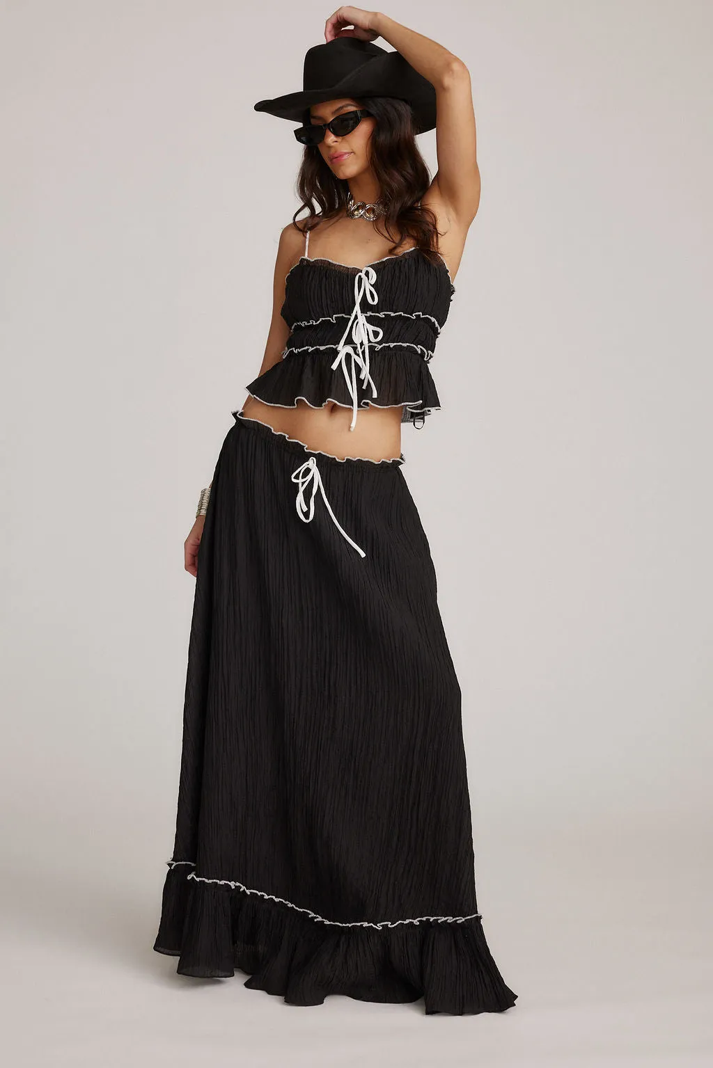 Dahlia Black Maxi Skirt