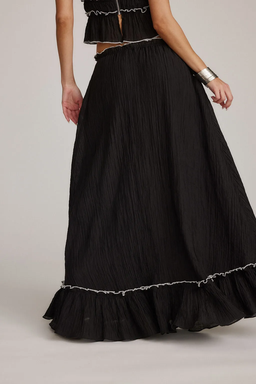 Dahlia Black Maxi Skirt