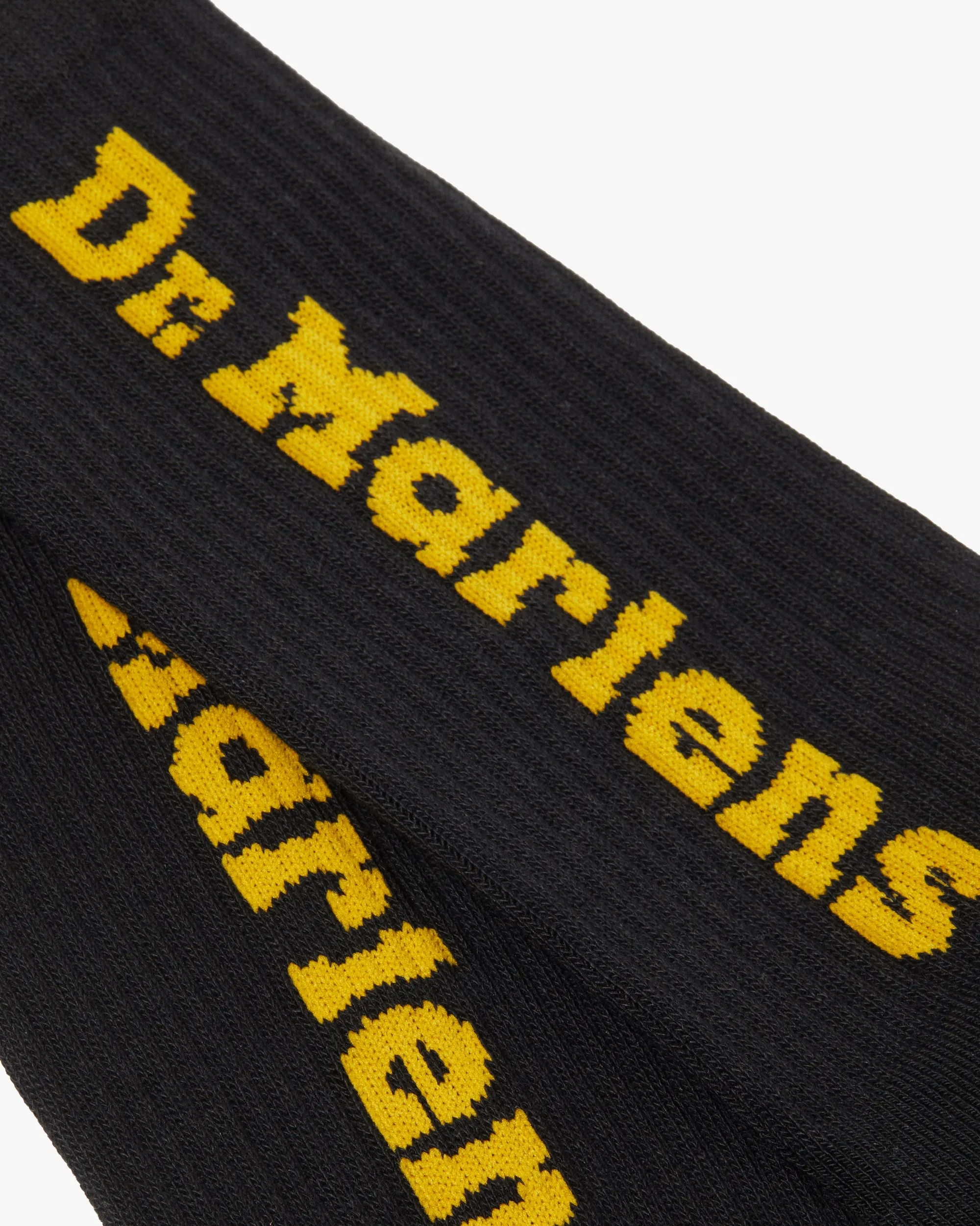 Dr Martens Vertical Logo Organic Cotton Blend Socks - Black