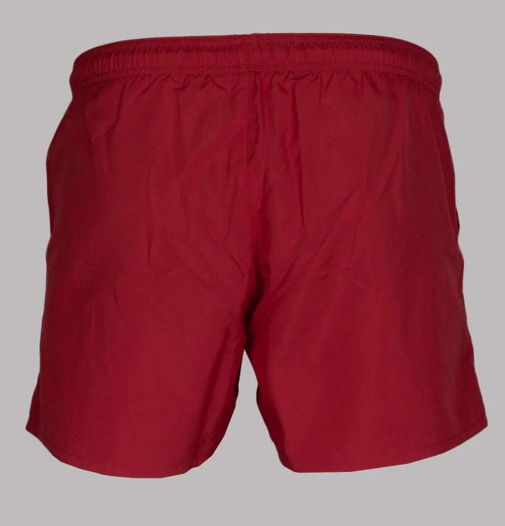 Emporio Armani Embroidered Eagle Swim Shorts Poppy Red