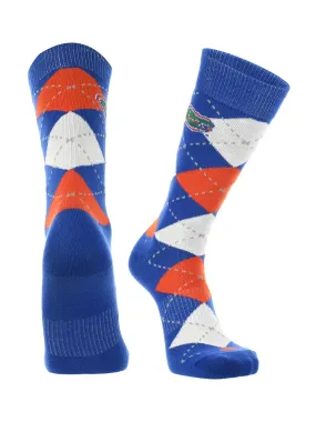 Florida Gators Argyle Dress Socks NCAA Fanwear Crew Length