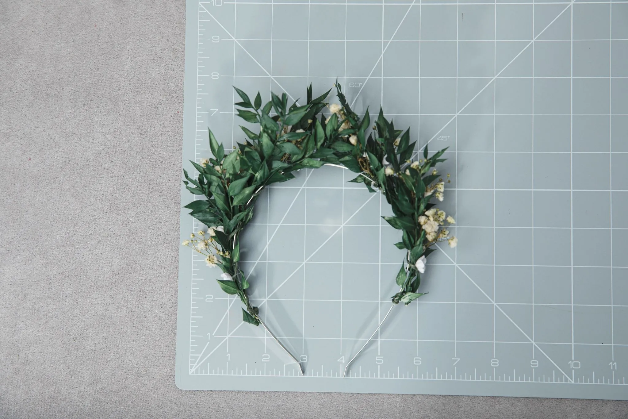 Greenery boho flower headband