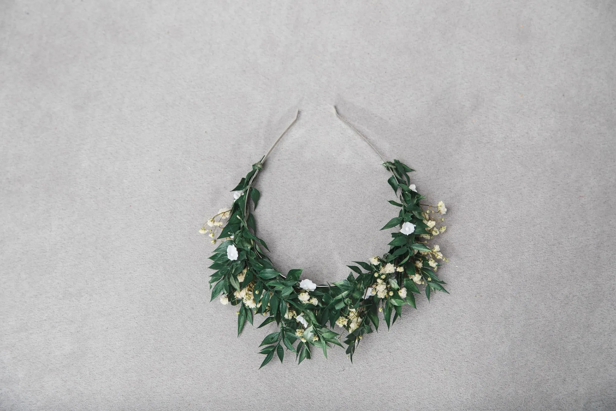 Greenery boho flower headband