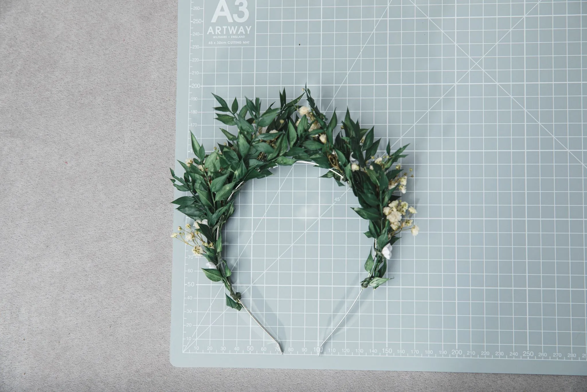 Greenery boho flower headband