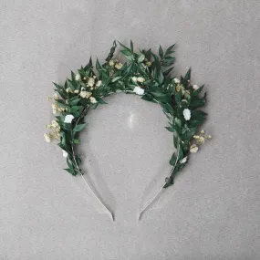 Greenery boho flower headband