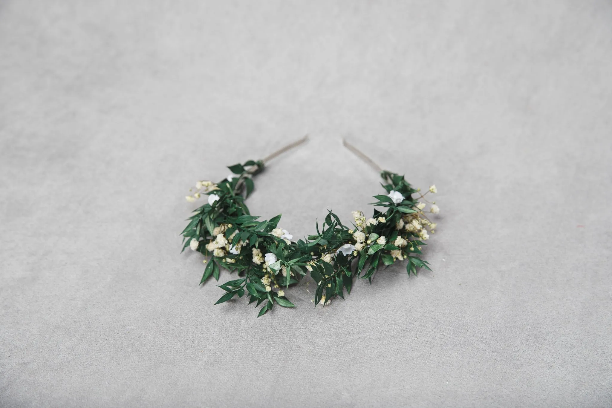 Greenery boho flower headband