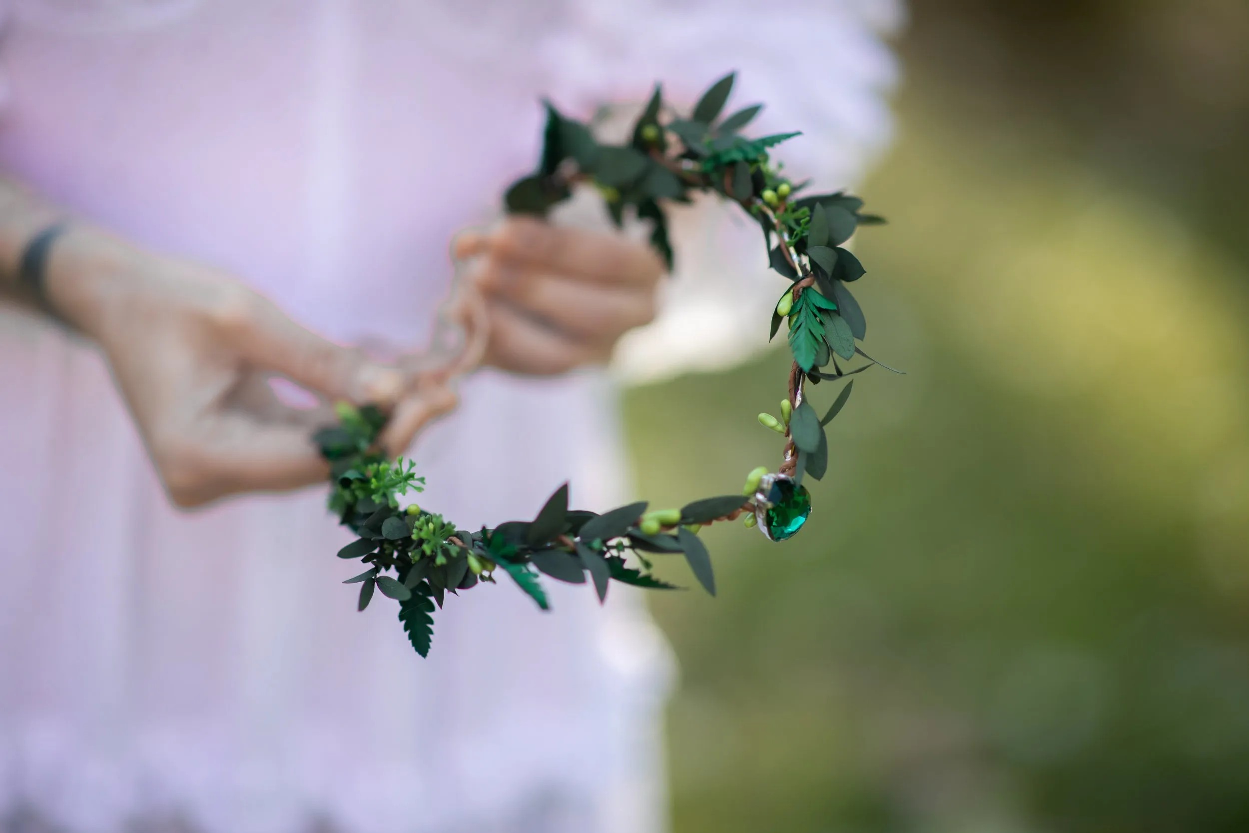 Greenery elf flower crown Wedding tiara Natural bridal elven tiara Wedding 2021 Elegant Glam bride Handmade Fairytale wedding Forest bride