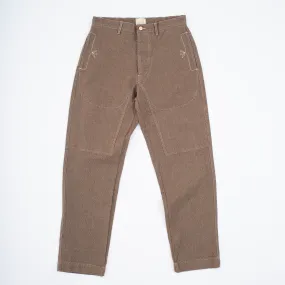 HEAVY PINPOINT CANVAS CHINO PANT - BROWN