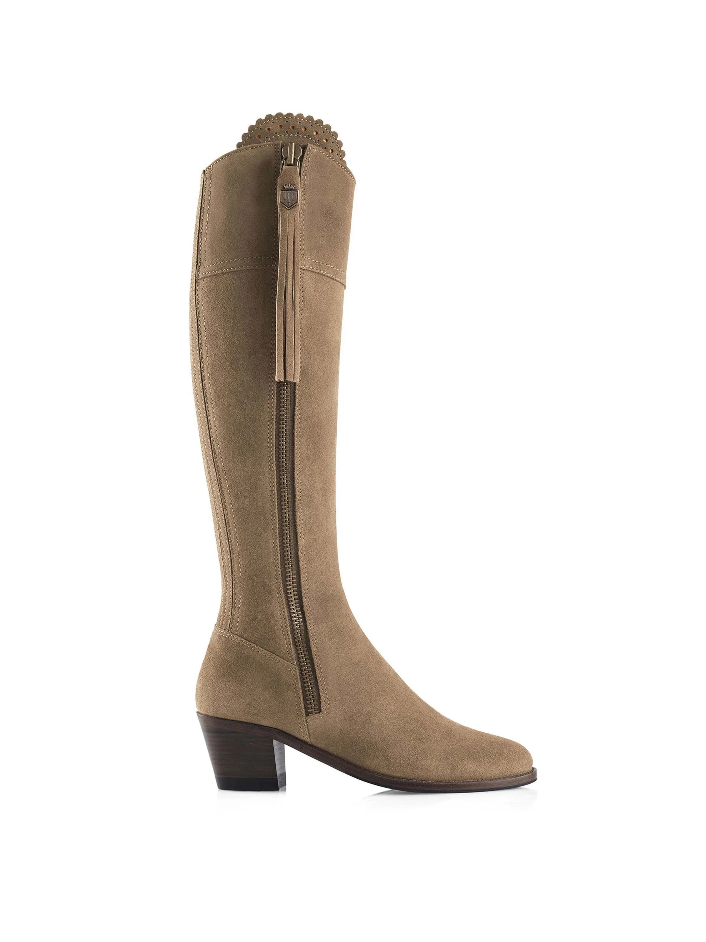 Heeled Regina (Regular Fit) - Taupe Suede