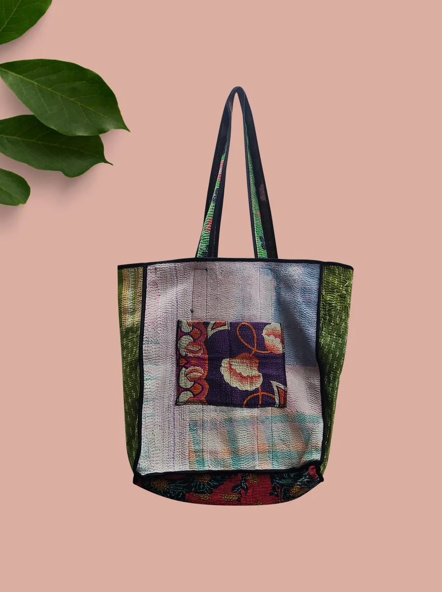 kantha vintage tote