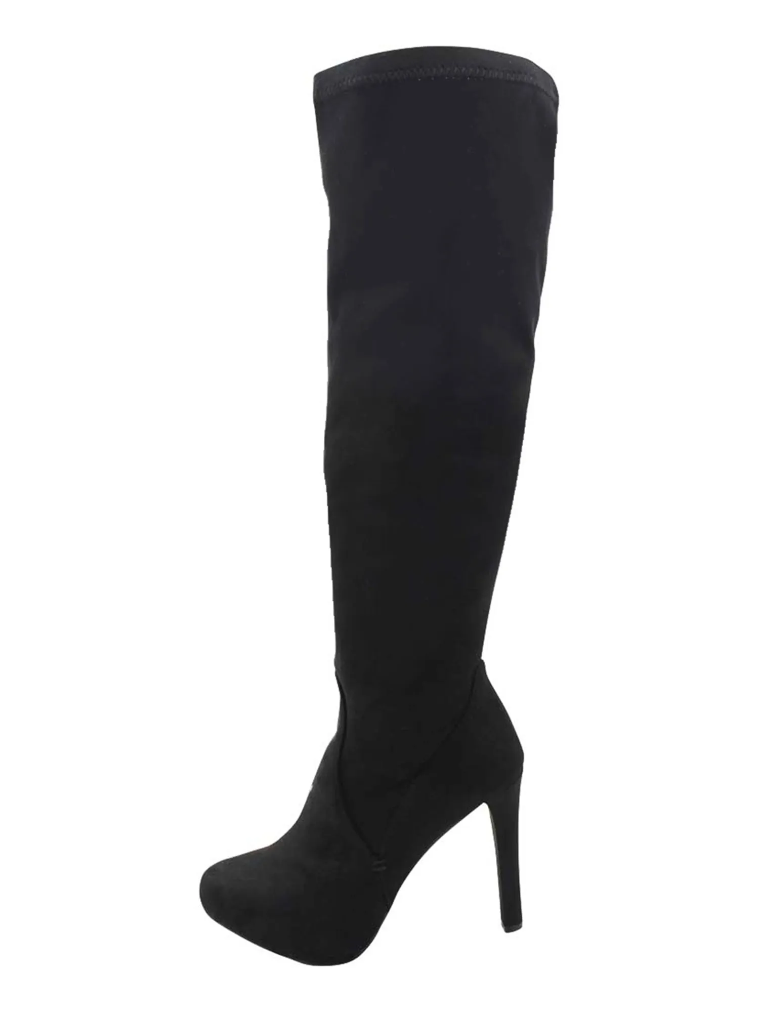 Knee High Heel Womens Suede-Like Boots