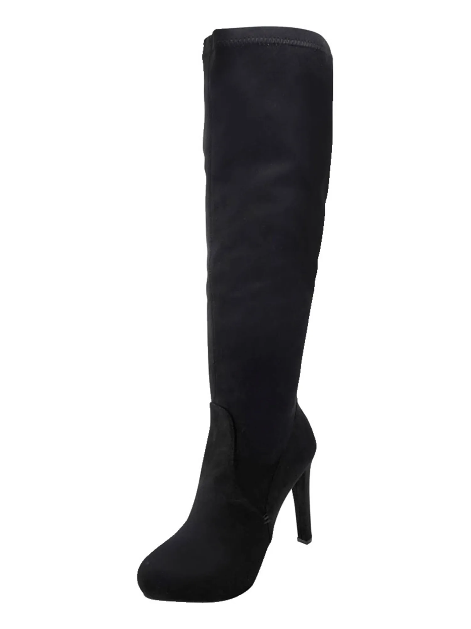 Knee High Heel Womens Suede-Like Boots