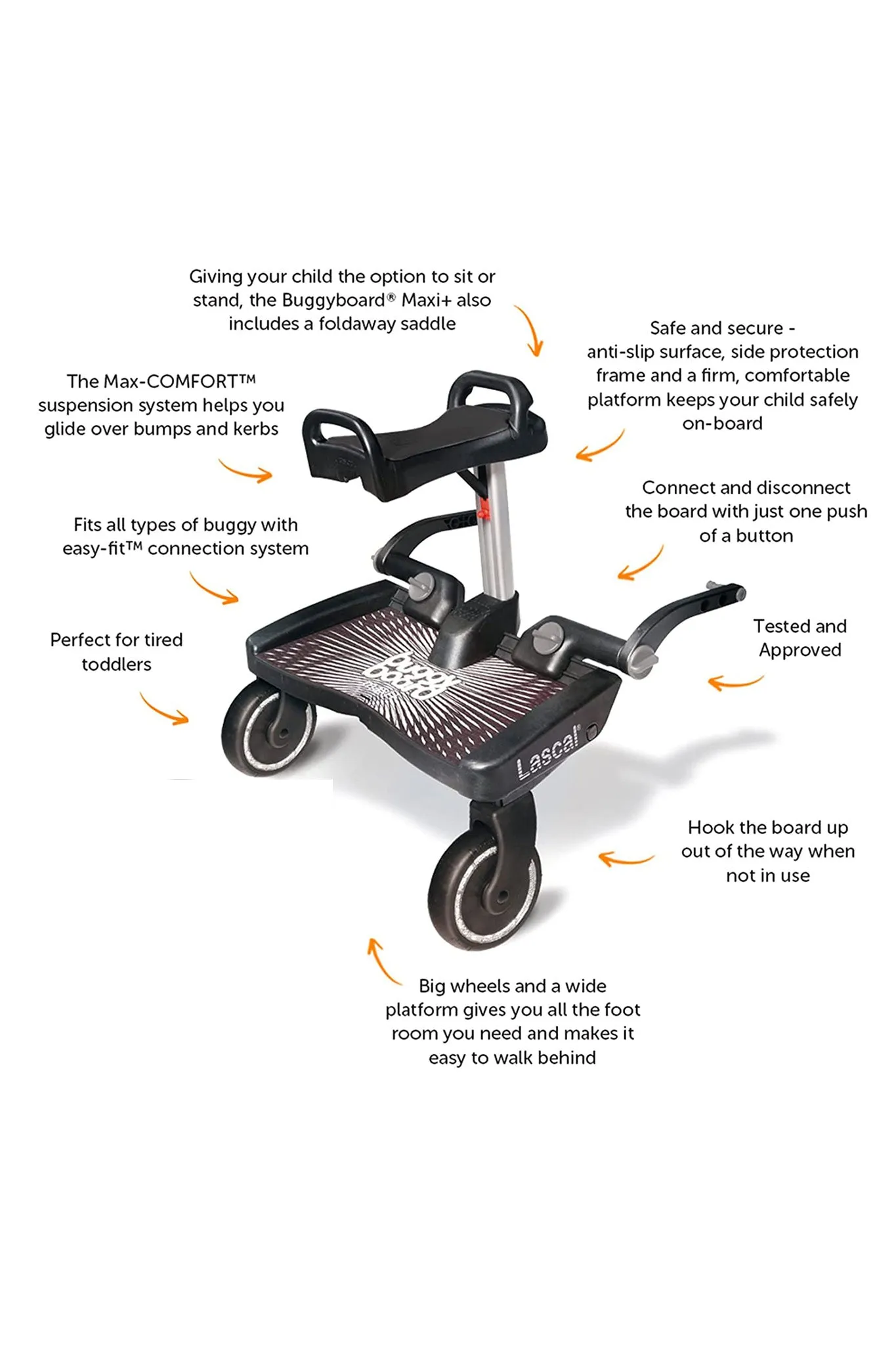 Lascal Buggy Board Maxi   Saddle Combo