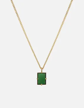 Lennox Necklace, Gold Vermeil/Green